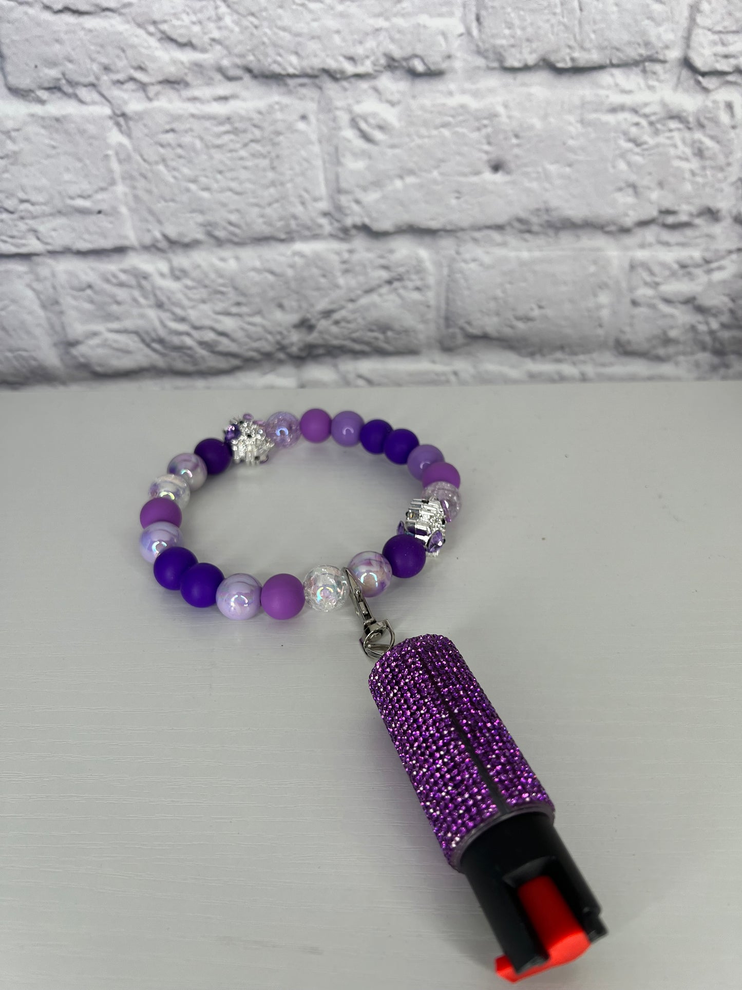 Hello Kitty Purple Keychain Wristlet with Pepper Spray