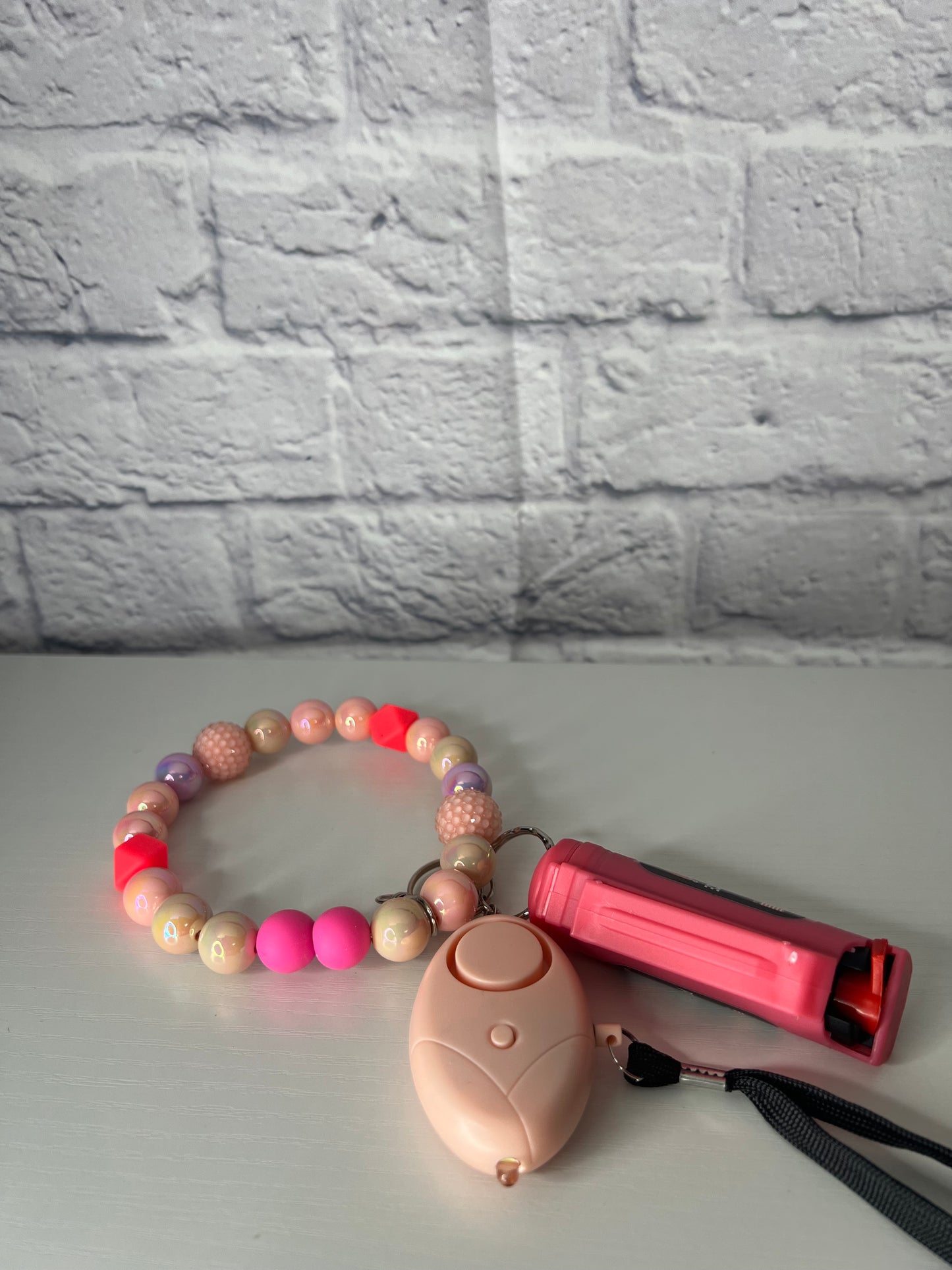 Pink Pearl Wristlet Keychain