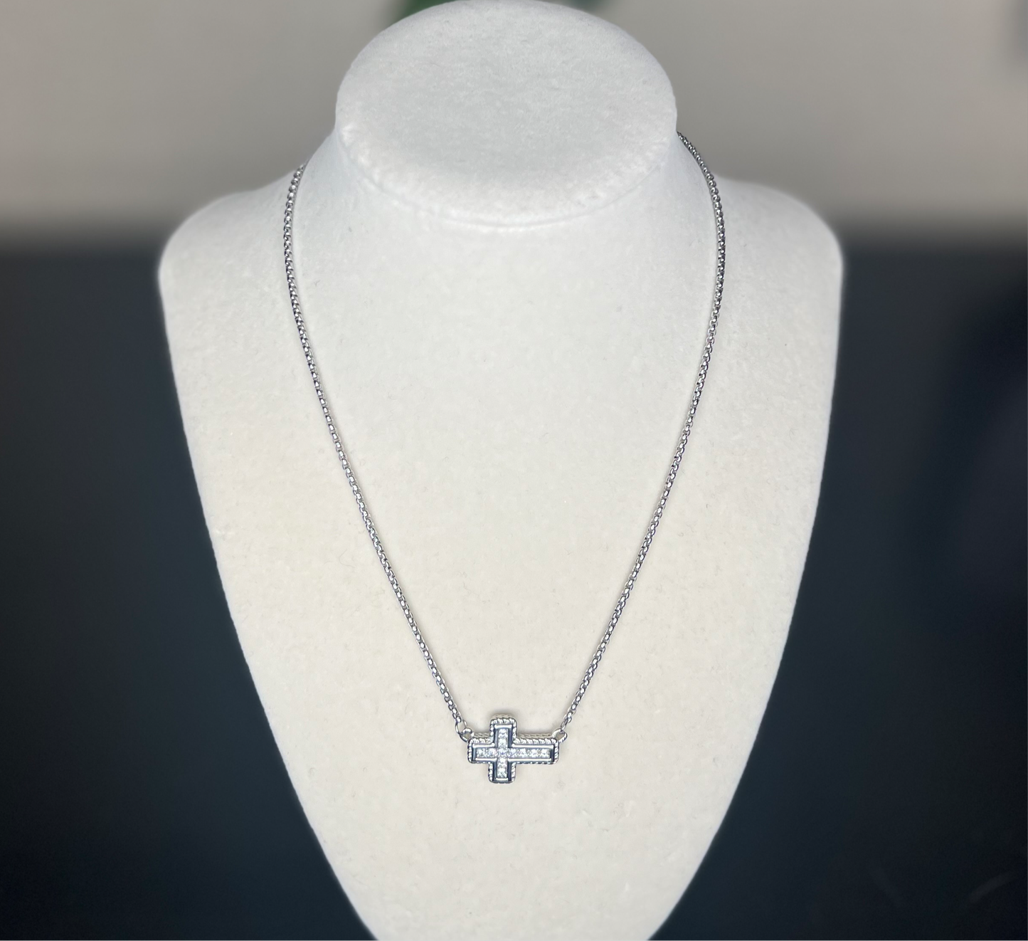 CZ Cross Necklace