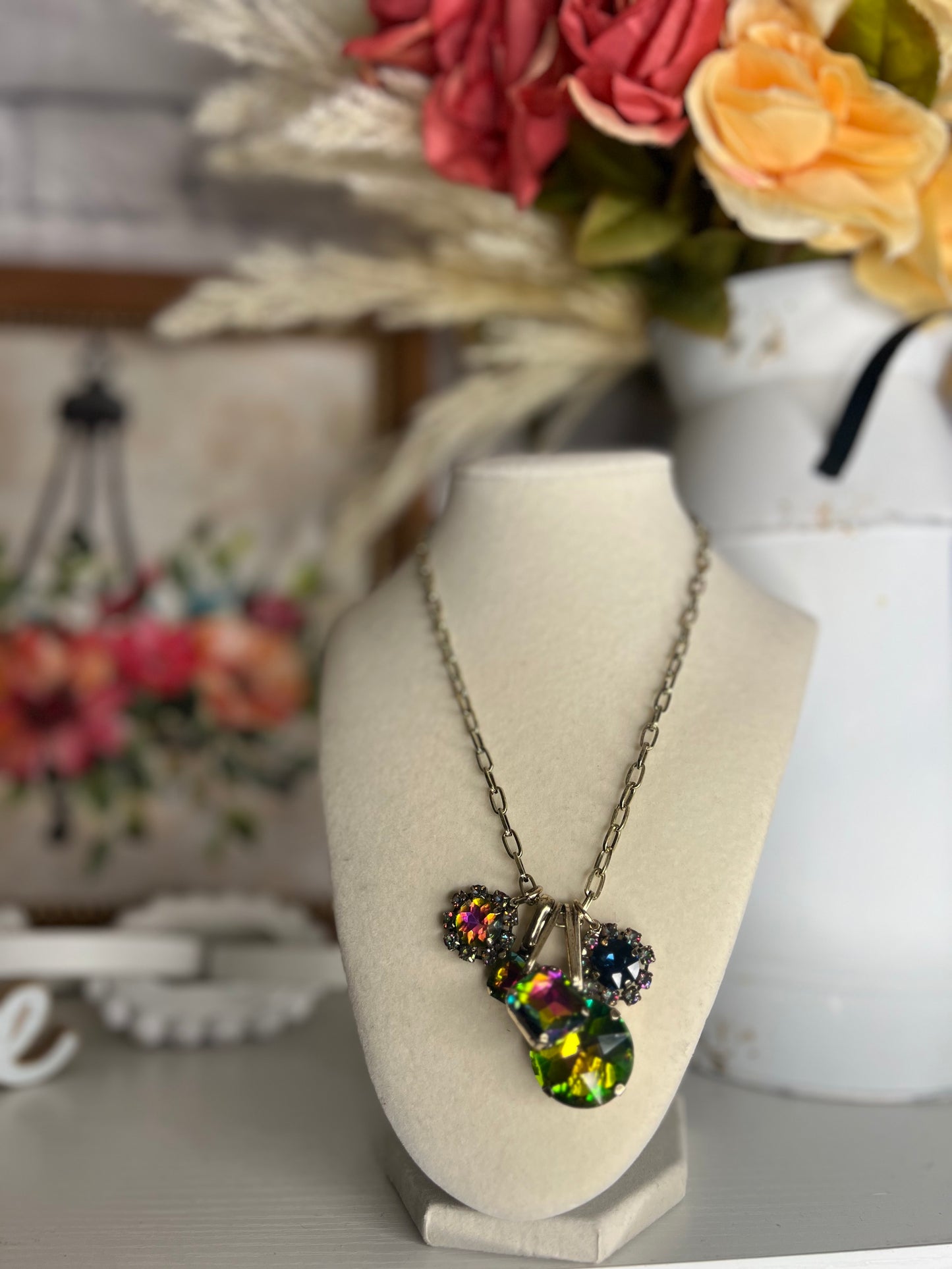 5 Volcano Crystals Necklace