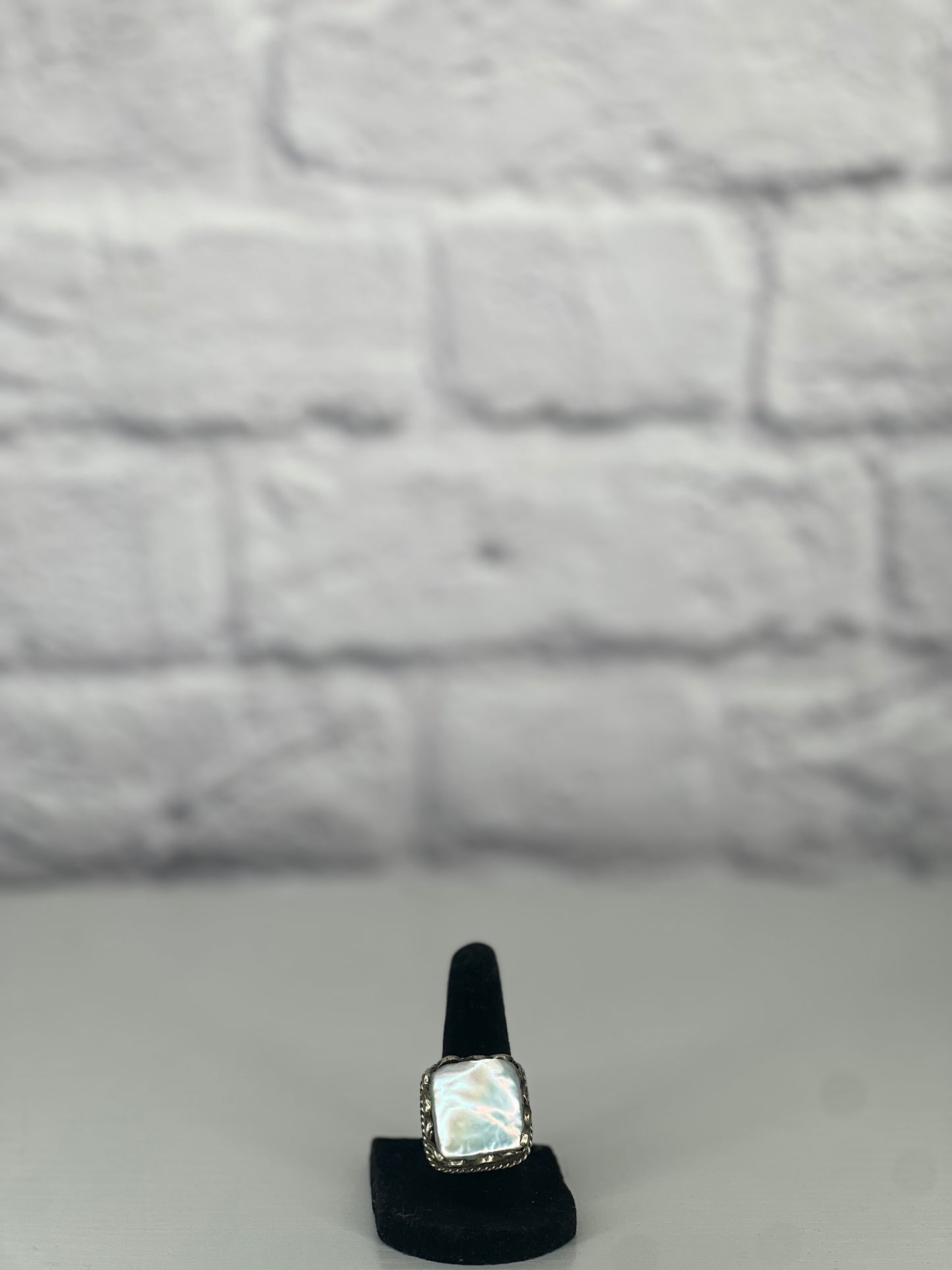 Authentic Mother of Pearl adjustable Ring