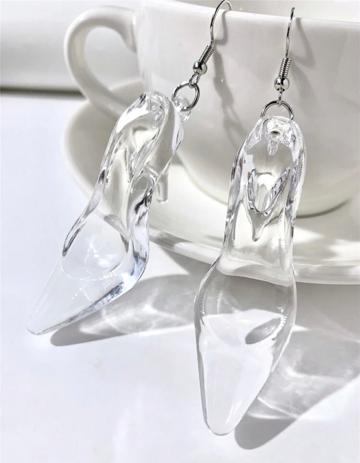 Cinderella Glass Heel Earrings