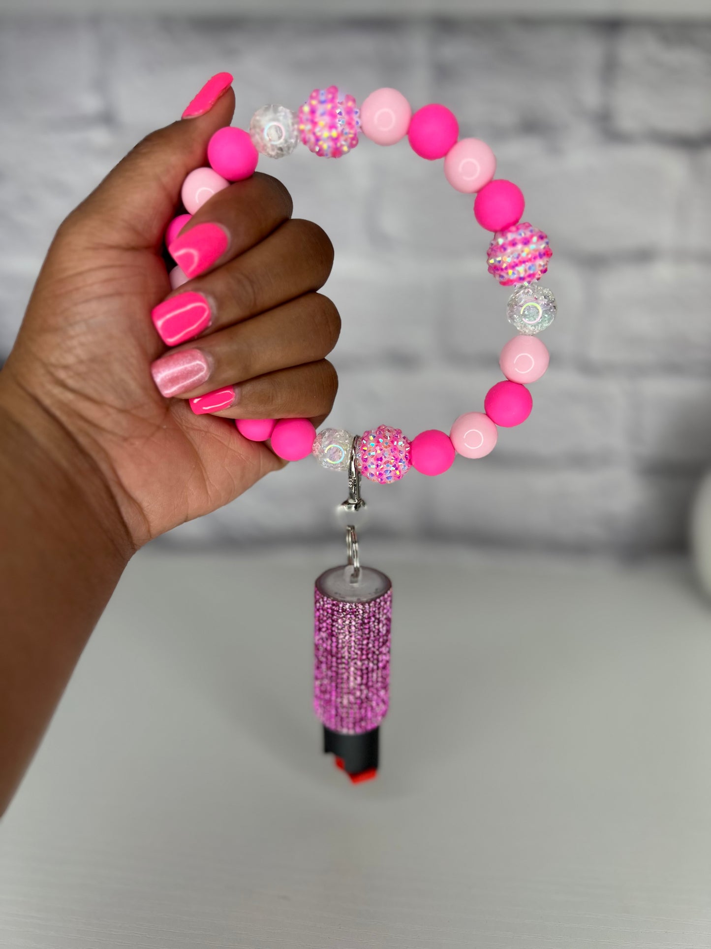 Princess Glam Keychain Wristlet with Pepper Spray