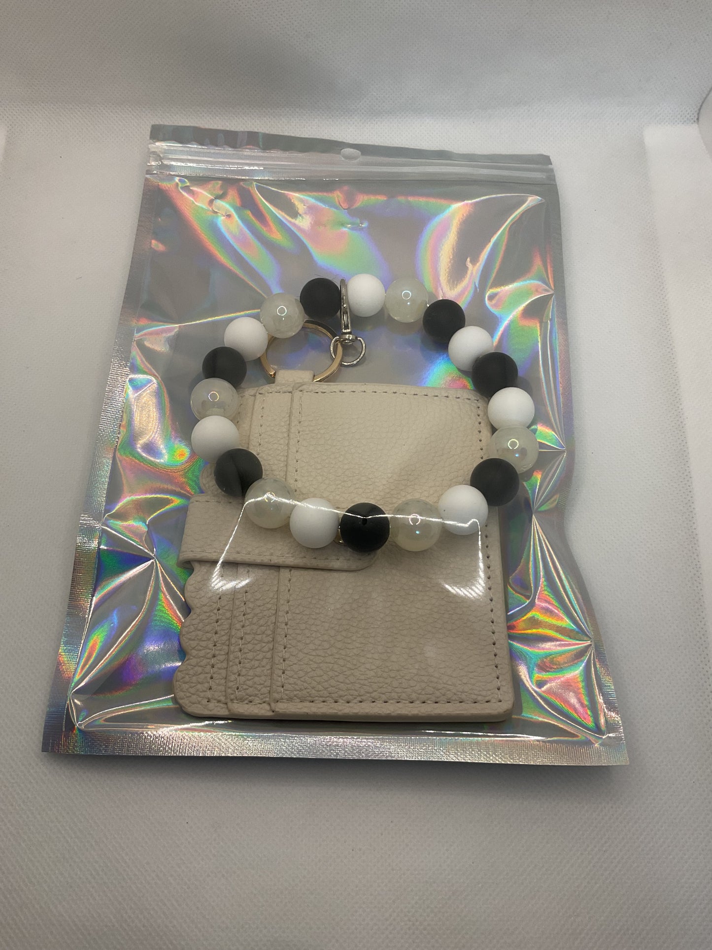 Black & White Wallet Keychain