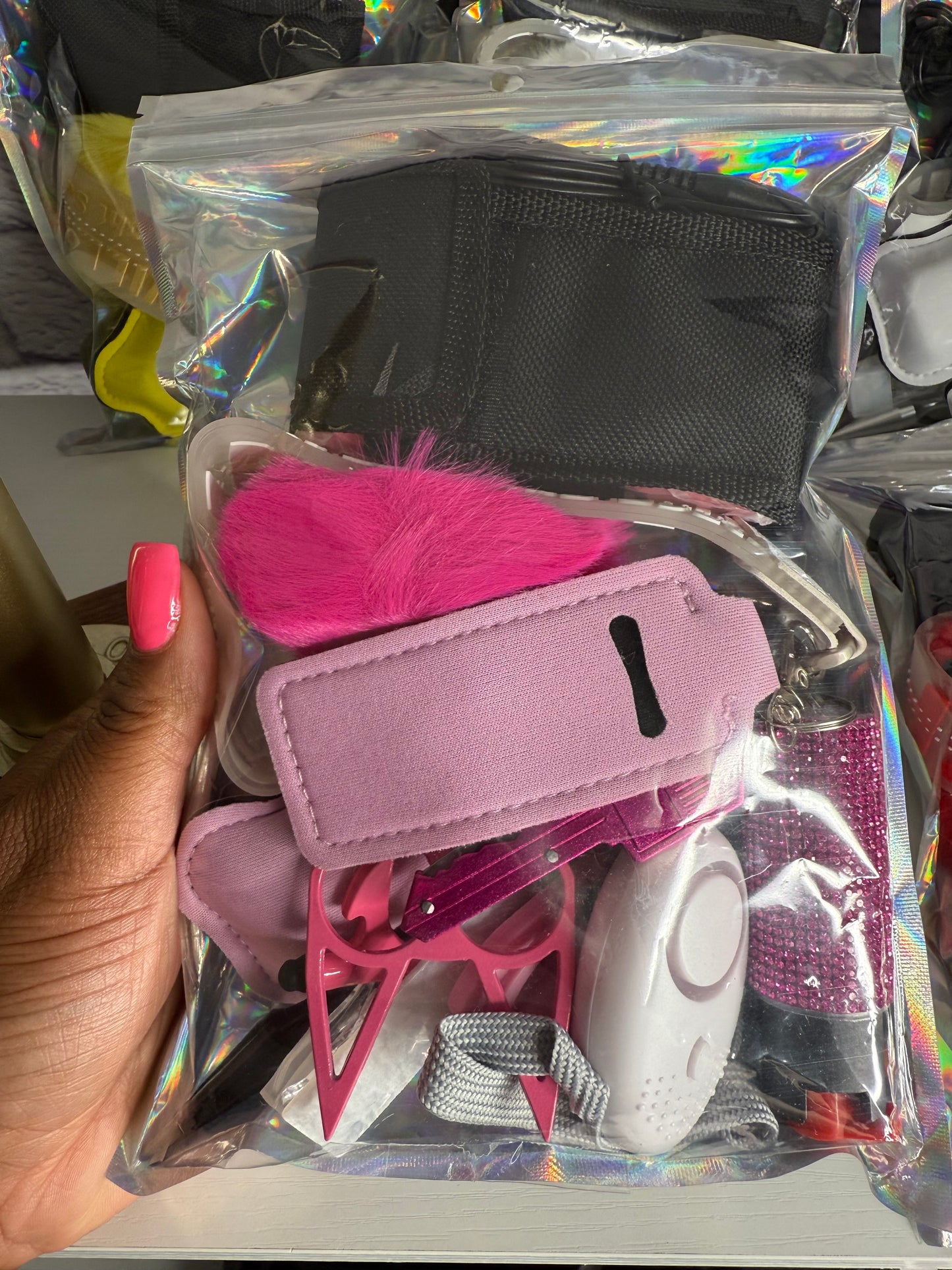 Pink, Black, White Self Defense Kit