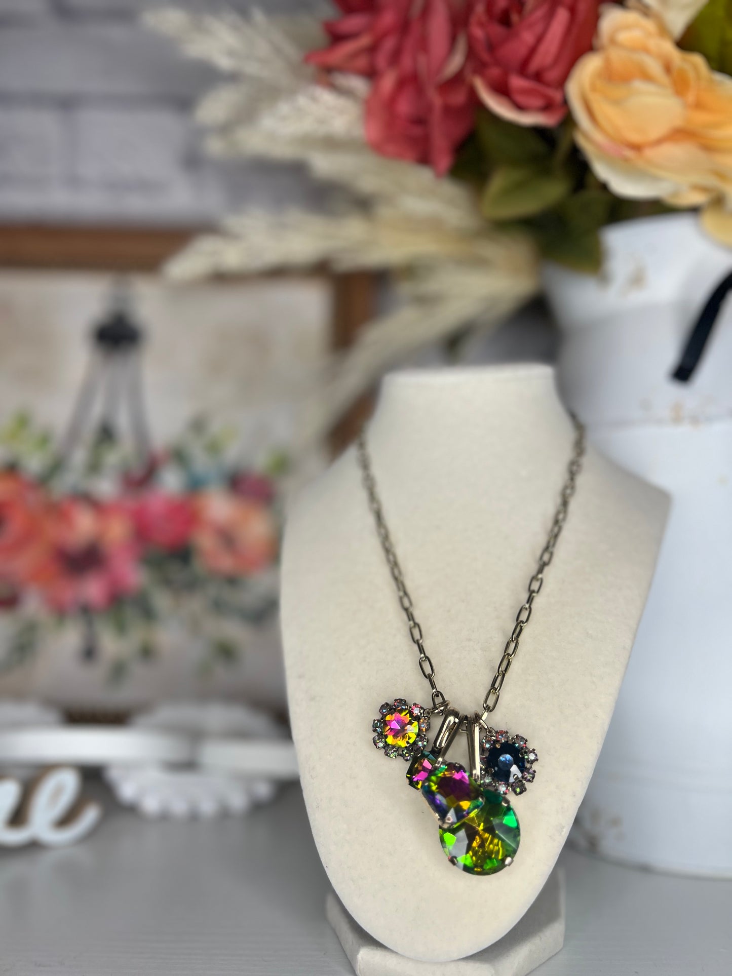 5 Volcano Crystals Necklace