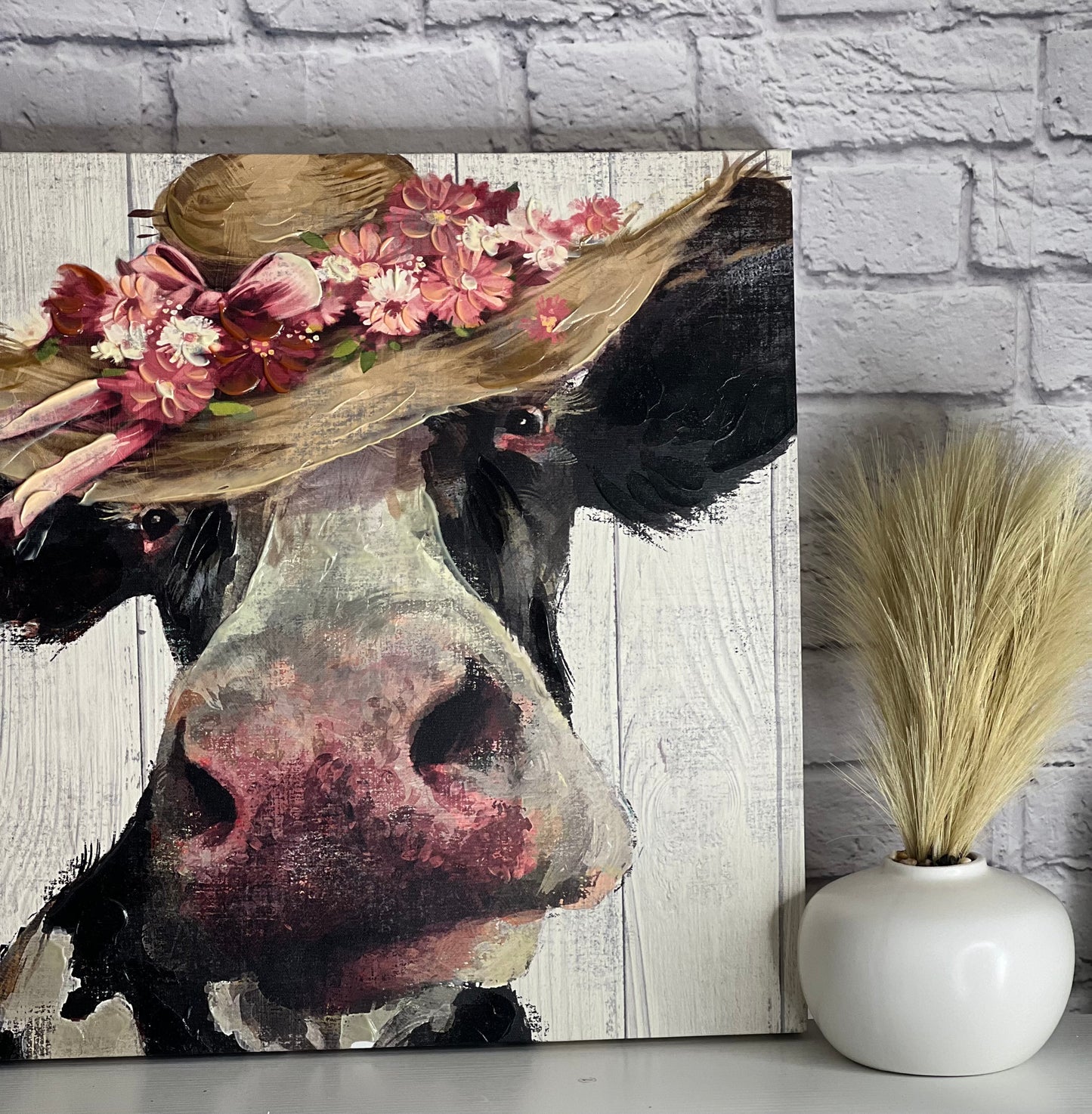 Blossom Belle Cow Wall Hanging