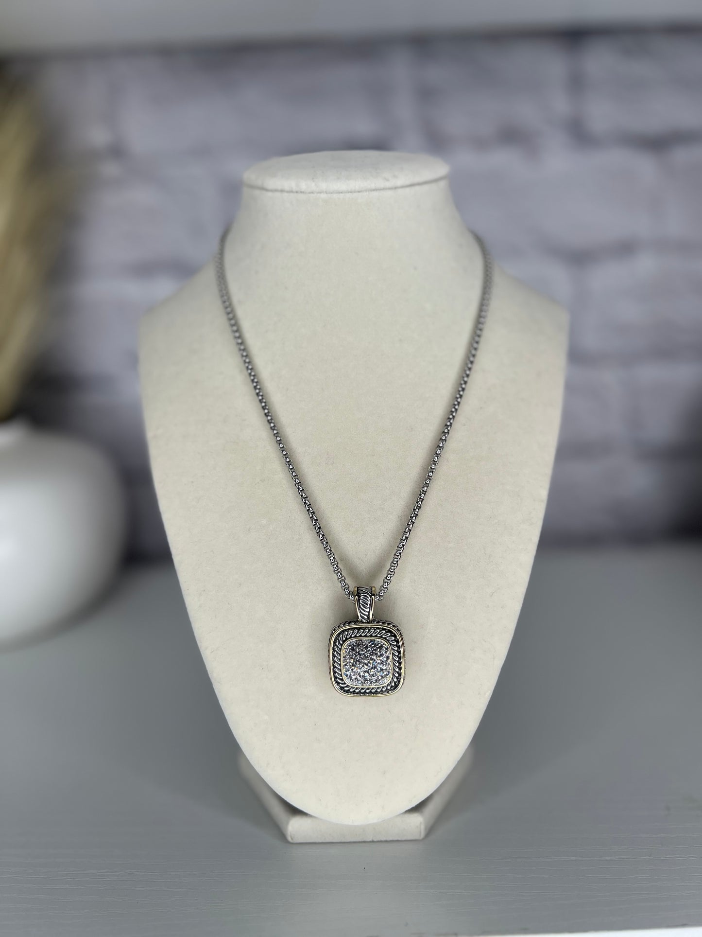 Micro pave cubic zirconia designer Necklace