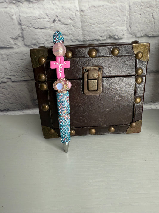AB PINK & BLUE JESUS GLAM PEN