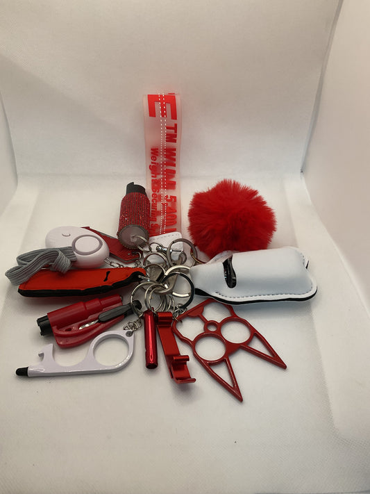 Red Self Defense Kit with Taser