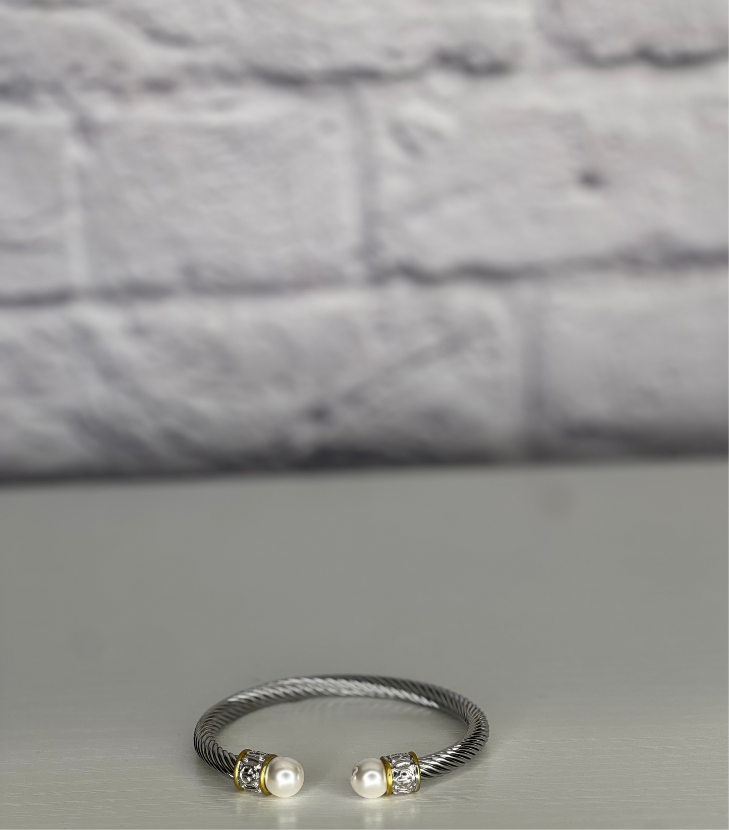 Timeless pearl cuff