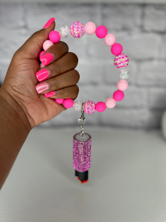 Princess Glam Keychain Wristlet with Pepper Spray