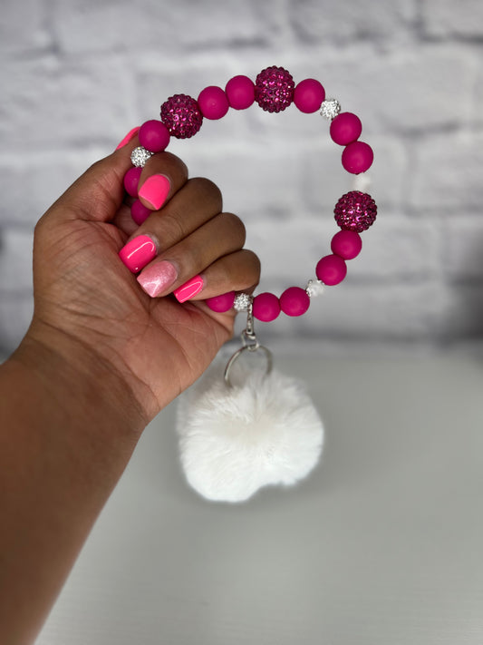 Girly Glam Keychain Wristlet
