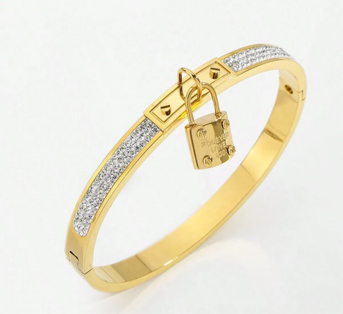 Gold Lock Bracelet