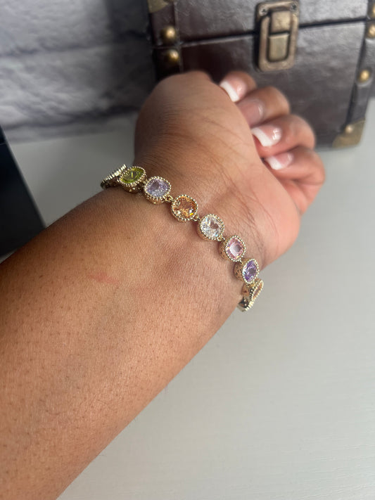 14k Soft Multi Color Bracelet