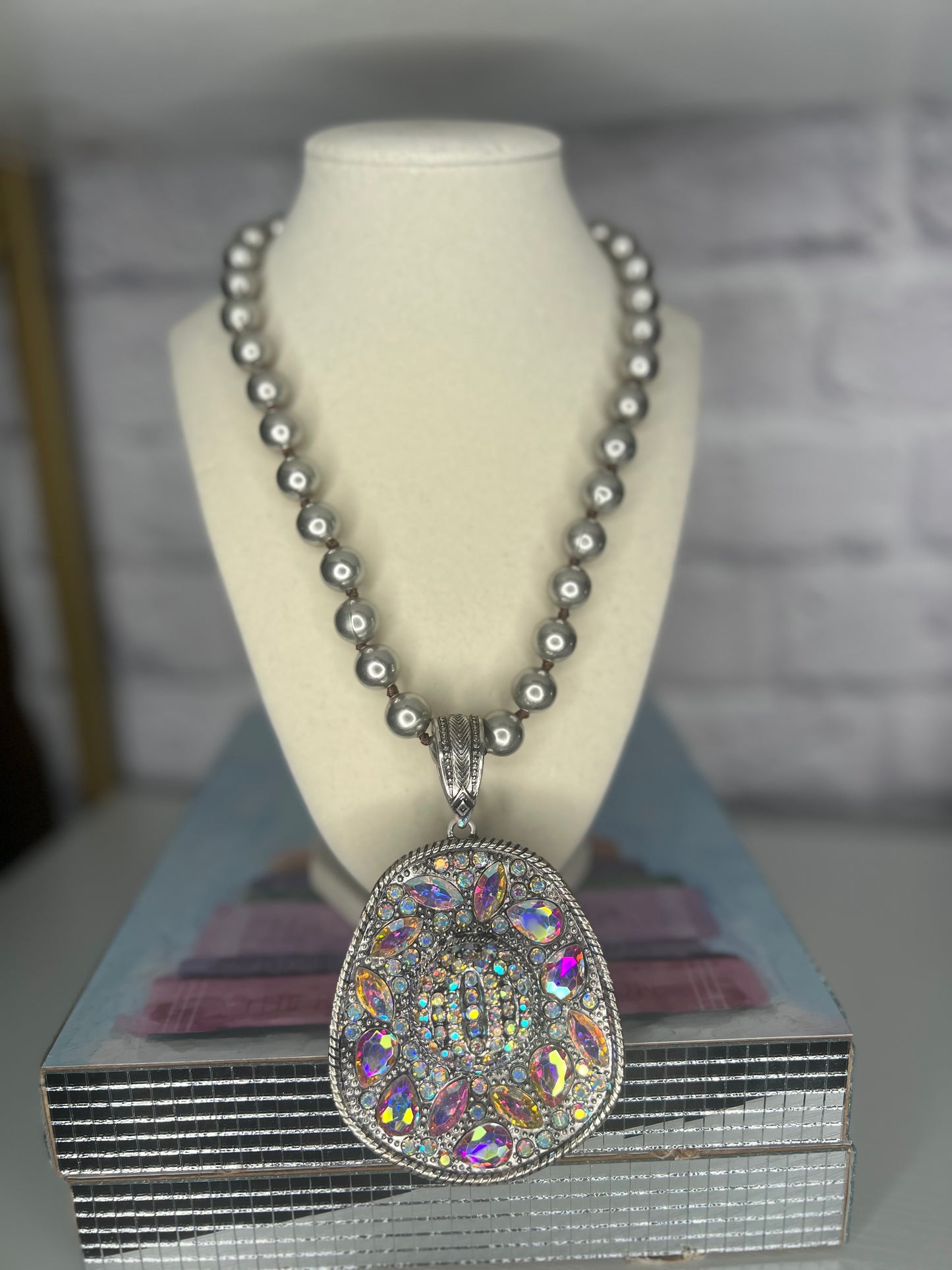 Bling Western Hat Necklace