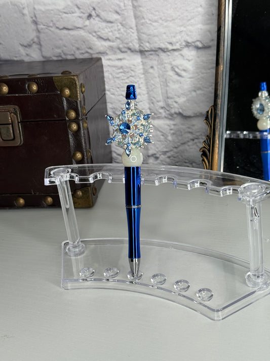 Blue SnowFlake Glam Pen