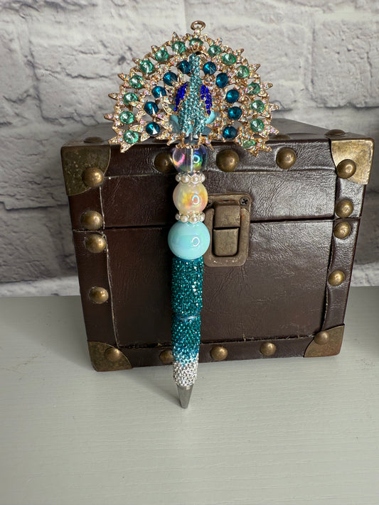Blue Flamingo Glam Pen