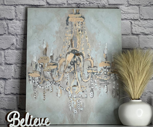 Bridgerton inspired chandelier wall art