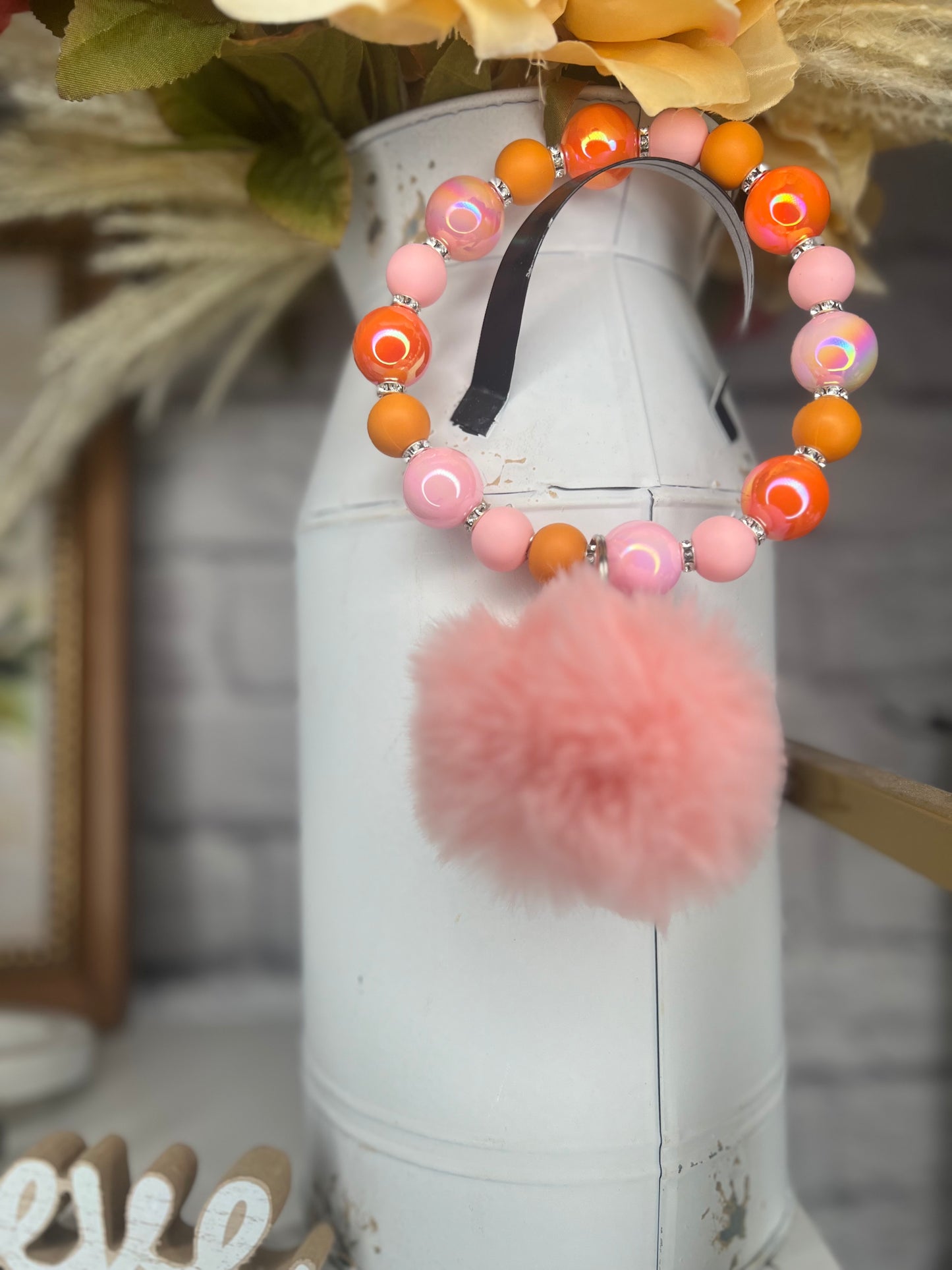 Multi Beaded Keychain Wristlet