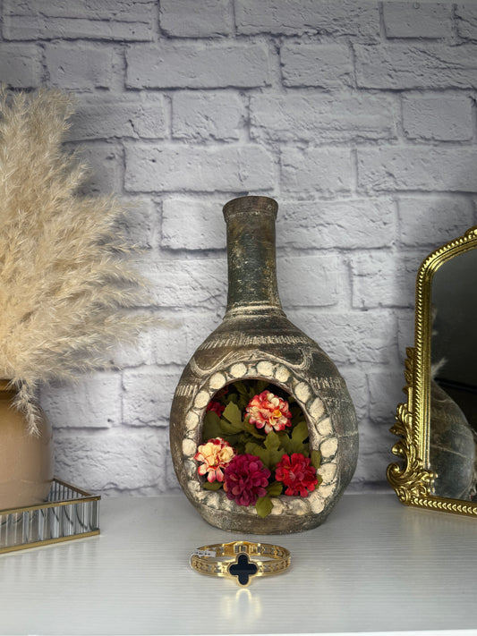 Gold Luxury Cuff with Black Clover