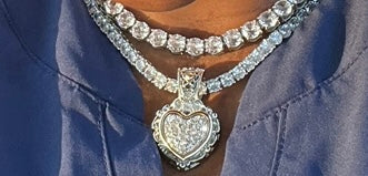 Diamond Bling Heart Whisper Necklace
