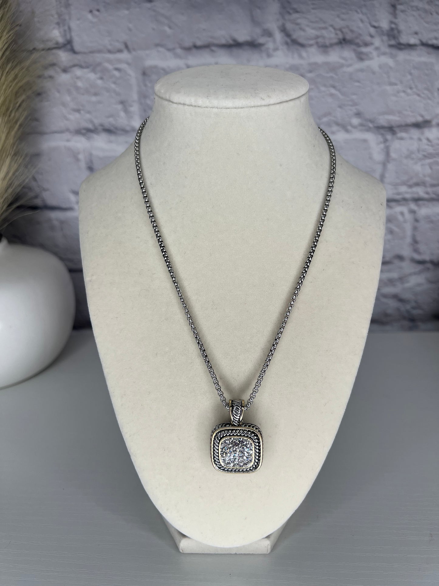 Micro pave cubic zirconia designer Necklace