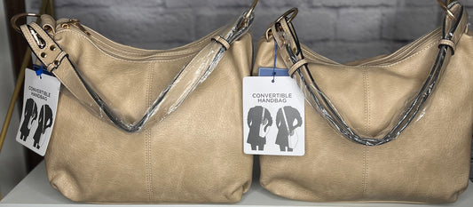 Leather Convertible Handbag