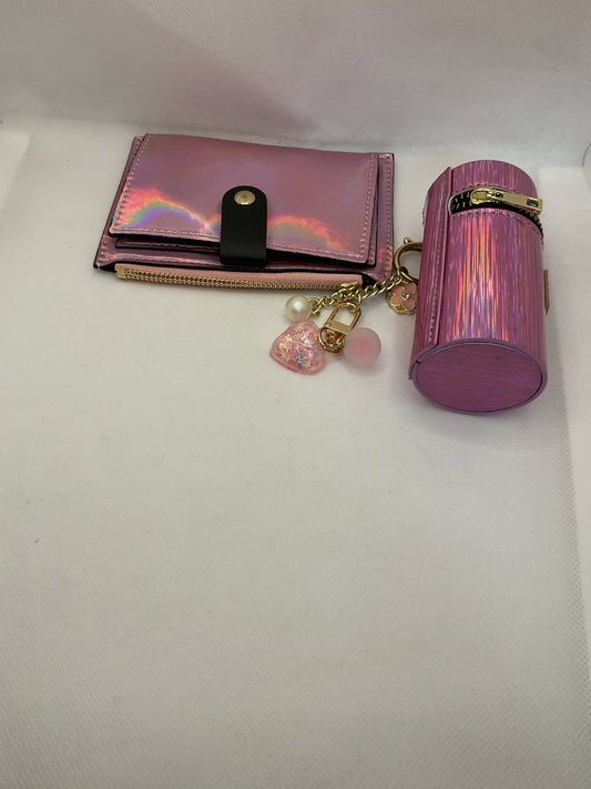 Pretty in Pink Wallet and Keychain