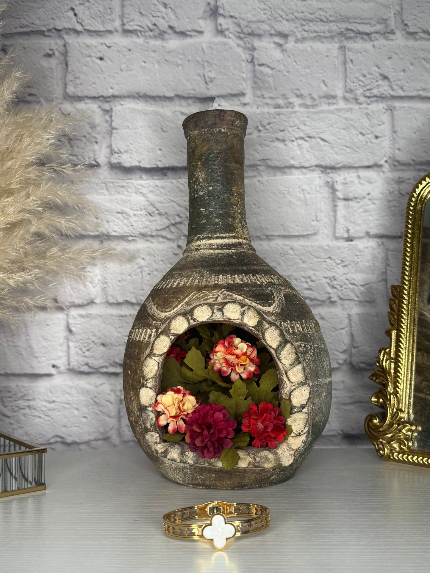 Mother of Pearl Clover Cuff