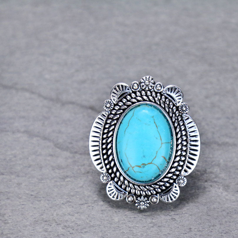 Turquoise Western Ring One size